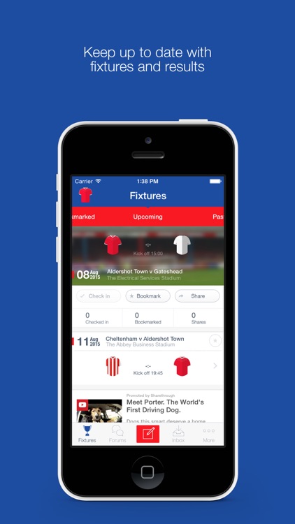 Fan App for Aldershot Town FC