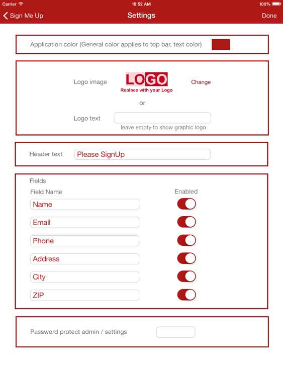 Sign-Up Sheet HD