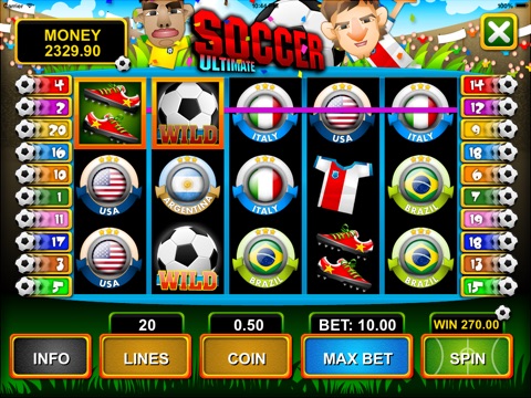 Soccer Slot Machine - Free Spin Games screenshot 2