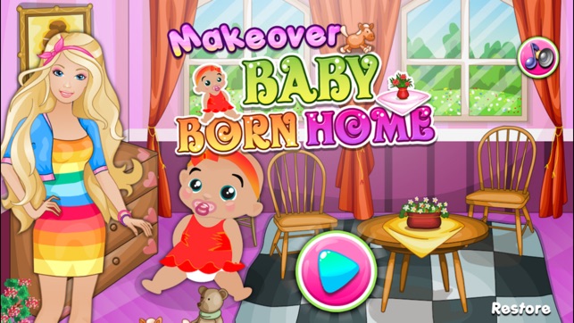 Makeover New Born Baby House -kids game