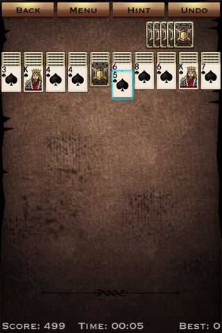 Spider Solitaire for iPhone screenshot 2