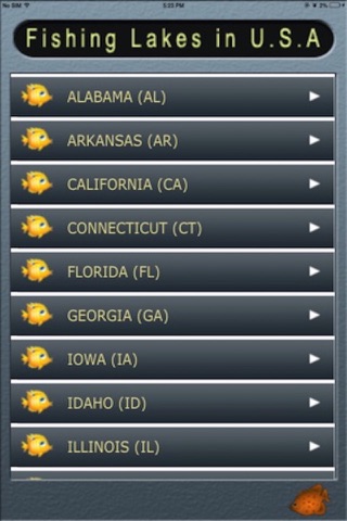 Fishing Lakes-USA screenshot 2