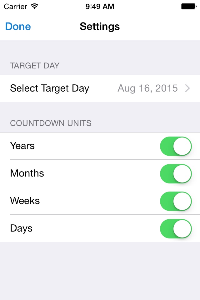Countdown Go!  - Target day countdown made easy screenshot 3