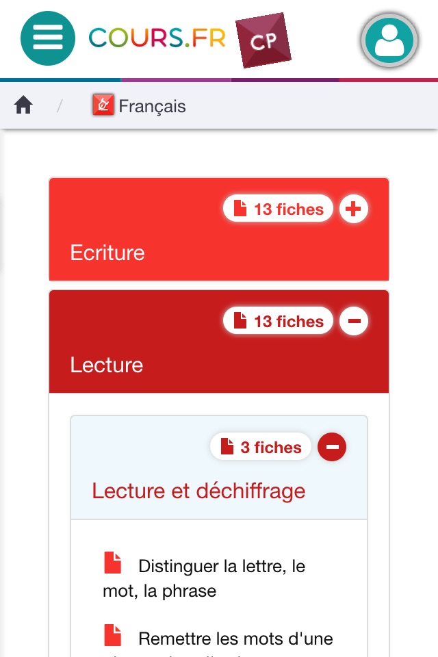Cours.fr CP screenshot 3