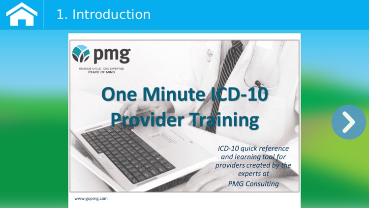 PMG One Minute ICD-10 Provider Training