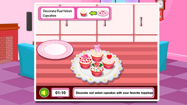 kids's cooking cupcake game