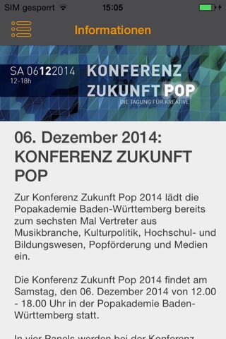 Konferenz Zukunft Pop 2014 screenshot 2