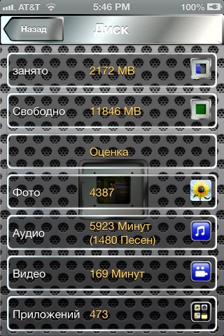 Скриншот из Usage - Memory, CPU, Battery, Network