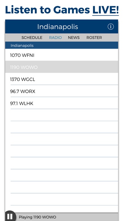 Indianapolis Football Radio & Live Scores