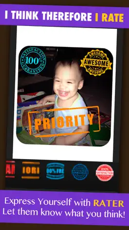 Game screenshot Rater - I Think Therefore I Rate Photo Stamper and Editor apk