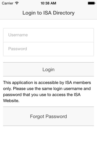 ISA Member Directory screenshot 2