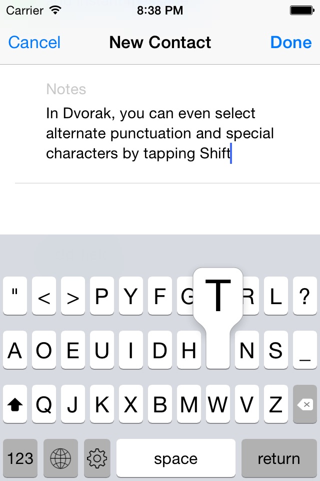 Dvorak + Colemak Keyboards screenshot 3