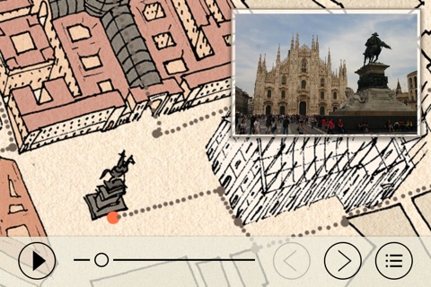 Милан. Аудиогид с альбомом фотографий маршрута и картой города screenshot 2