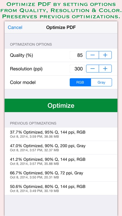 PDFOptim for iOS