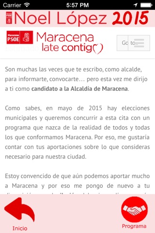 Noel2015 - Noel López - candidatura del Partido Socialista a la alcaldía de Maracena (Granada, España) screenshot 3