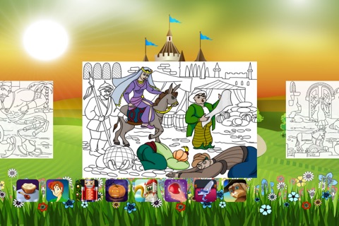 Aladdin and the Enchanted Lamp. Coloring book for children screenshot 3