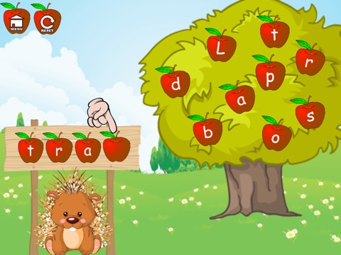 Woorden en letters herkennen en maken met appels screenshot 2
