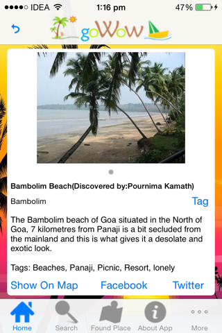 GoWow GOA: Travel Guide App screenshot 2