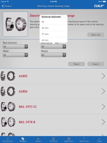 SKF Steering bearing solutions screenshot 3