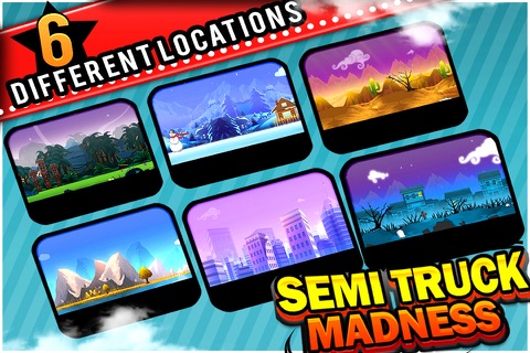 Semi Truck Madness - Real Monster Truck Car drive stunts Park Racing Games screenshot 2
