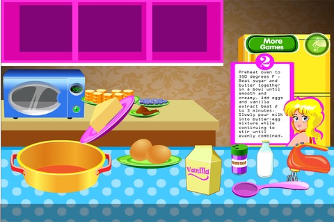 Blueberry Bread Pudding - Cooking games screenshot 2