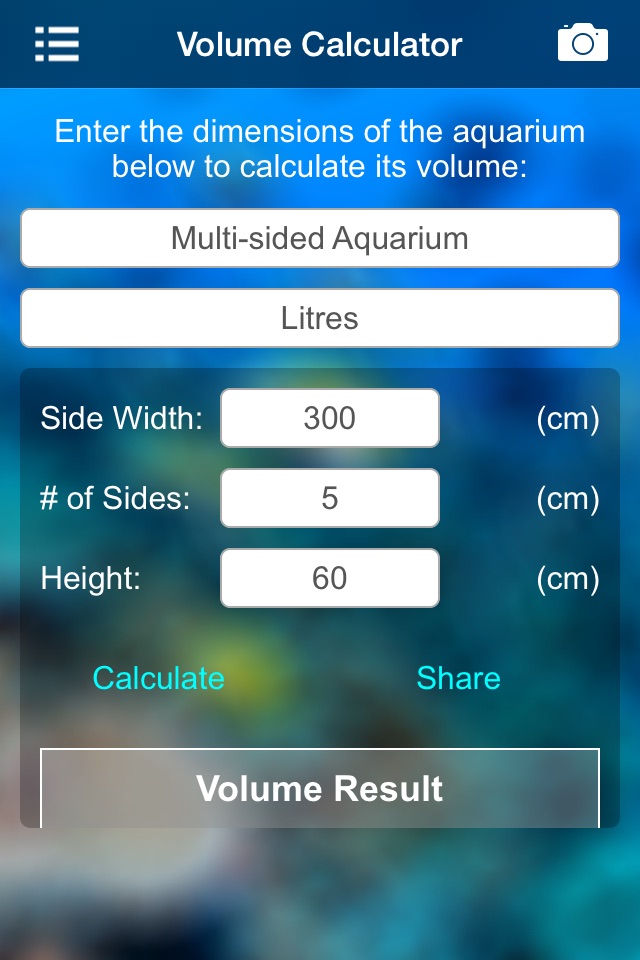 Aquarium Calculator screenshot 2