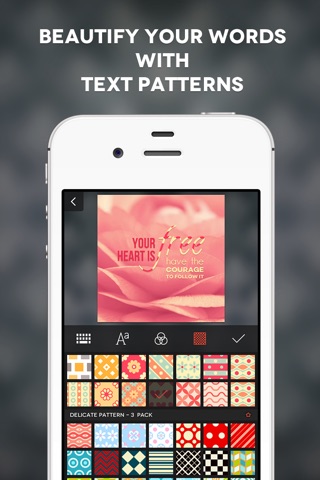 InstaPoster+ - Beautiful Backgrounds and Cool Text Patterns to Create Stunning Social Messages! screenshot 4