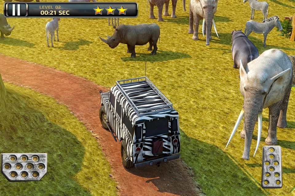3D Safari Parking Free - Realistic Lion, Rhino, Elephant, and Zebra Adventure Simulator Games screenshot 3