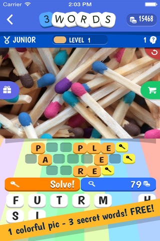 3 Words: Colorful – find three secret words in one crazy colorful picture screenshot 2
