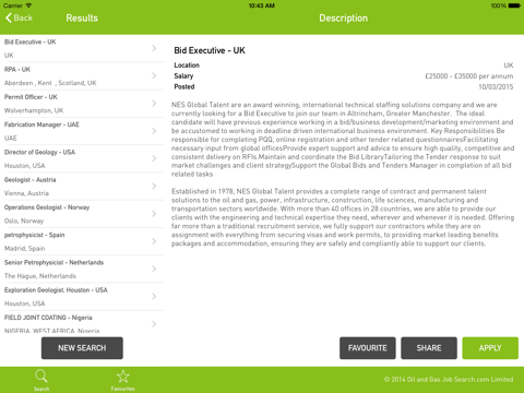 Oil And Gas Job Search for iPad screenshot 3