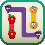 A Puzzle Game to Match   Connect - Draw Line  between Same Pairs of Cartoon Fruits