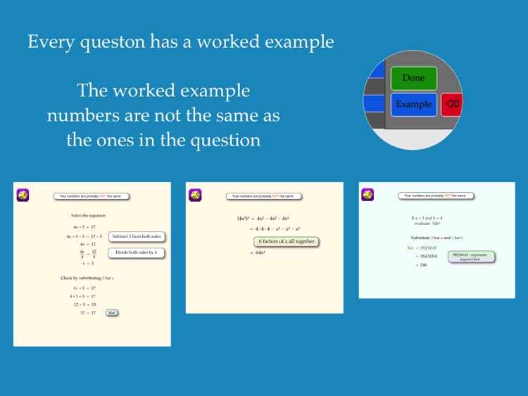Algebra Start - variables powers simplify solve screenshot-4