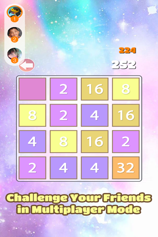 2048 Pastel: Amazing Colourful Tiles Numbers Unbeatable Puzzle Game screenshot 3