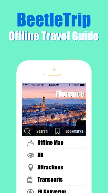 Florence travel guide and offline city map, Beetletrip Augmented Reality Florence Metro Train and Walks