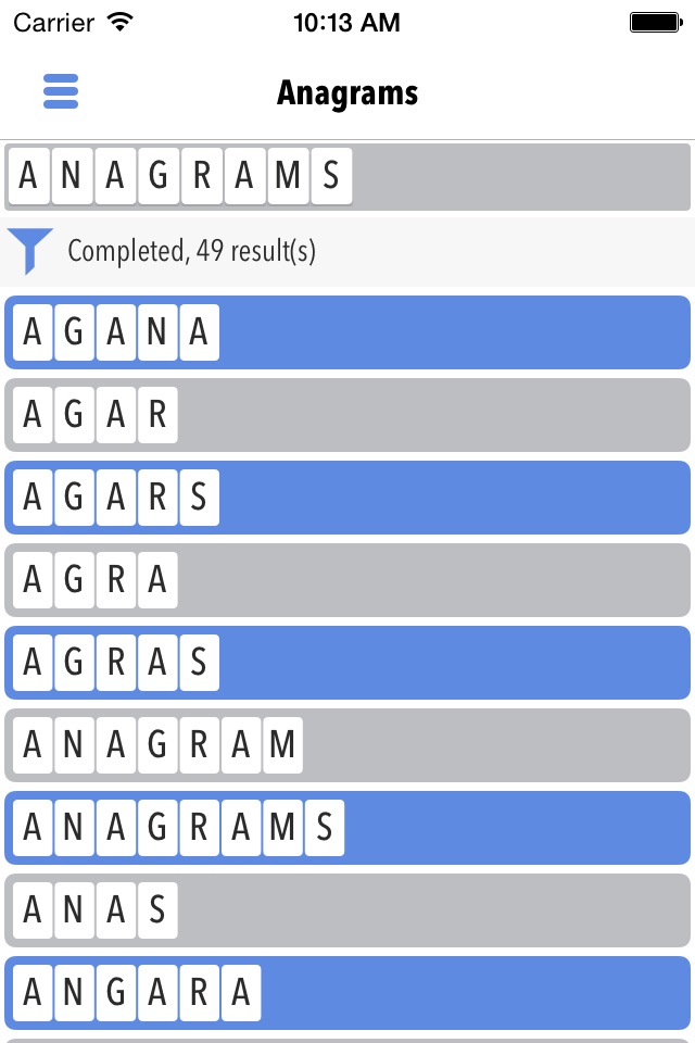 Wordmind Anagrams screenshot 2