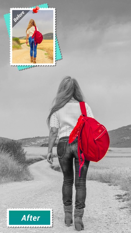 Color Pop : Liven ghastly black & white photo