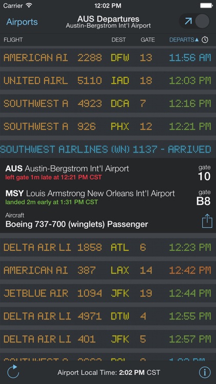 FlightBoard – Live Flight Departure and Arrival Status