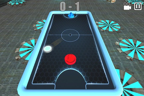 Glow Snow Hockey HD - A Christmas Airhockey Simulation Game screenshot 4