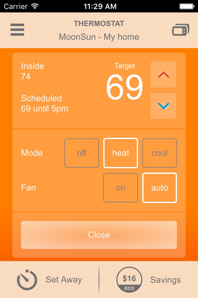 EcoFactor Thermostat screenshot 2