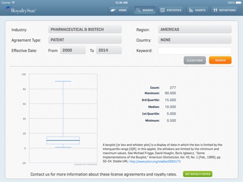 Royalty Rates screenshot 2