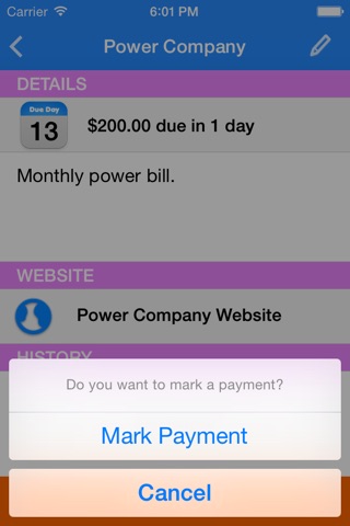 Simple Bill Reminders screenshot 4