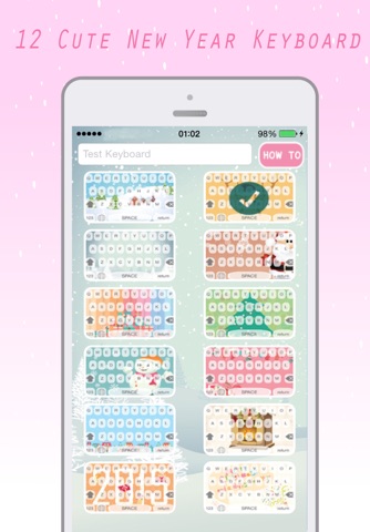 Merry Christmas & Happy New Year Keyboard Themes – Keyboard cute design for New Year Eve 2015 screenshot 3