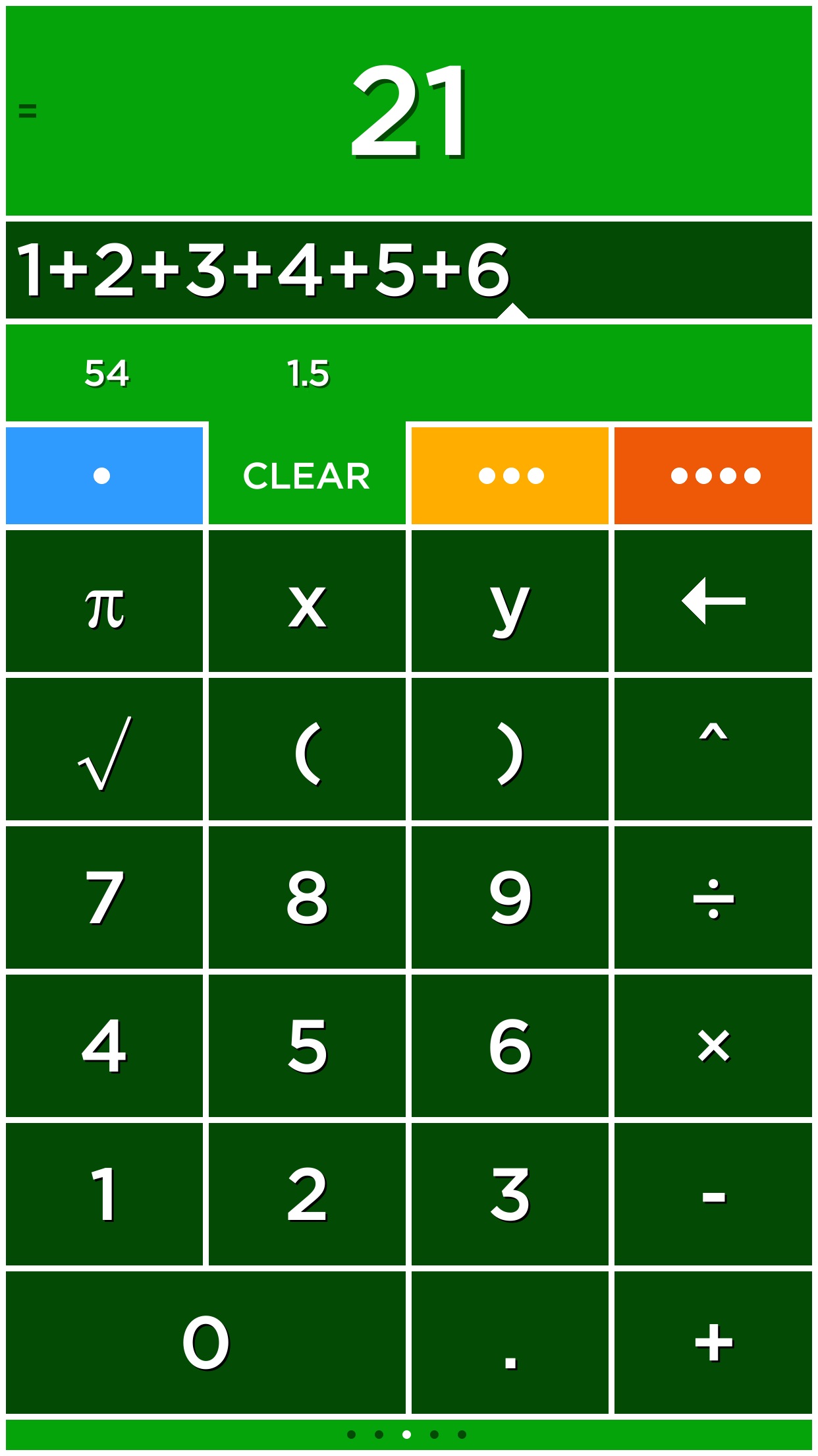 Screenshot do app Solve - A colorful graphing calculator
