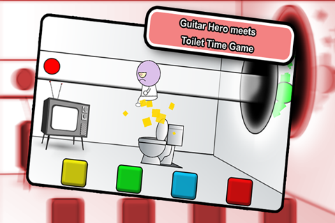 OMG My Toilet Time Is On TV - (a funny music rhythm game) screenshot 2