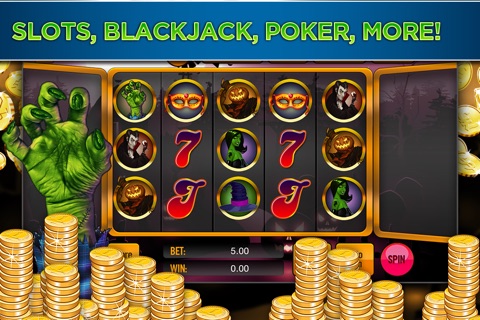 A Halloween Witch & Super Zombie Dragon Slots Machine- Blackjack Bingo Slot Mania with Vampire & Jack O’Lantern screenshot 2