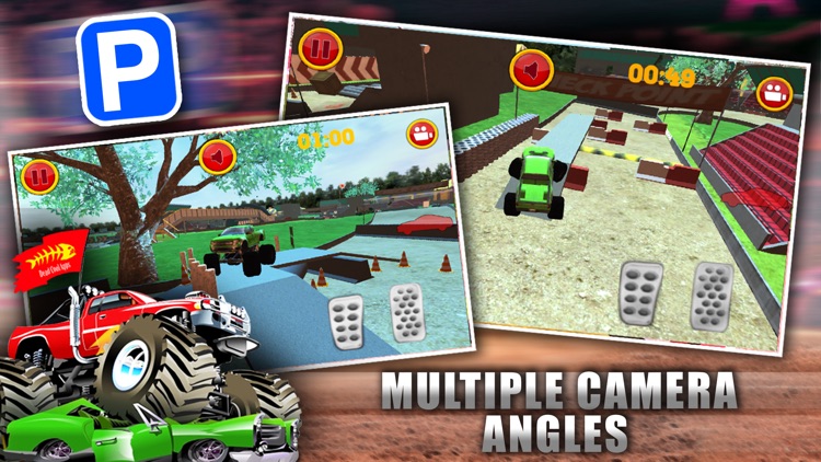 Monster Truck Jam - Expert Car Parking School Real Life Driver Sim Park In Bay Racing Games