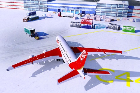Snow Cargo Jet Landing 3D screenshot 2