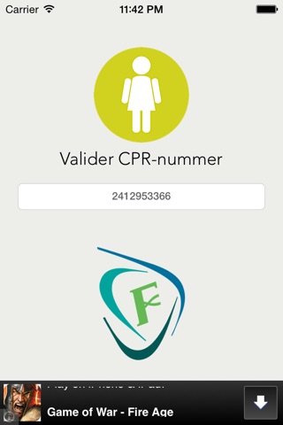 CPR-Validering screenshot 2