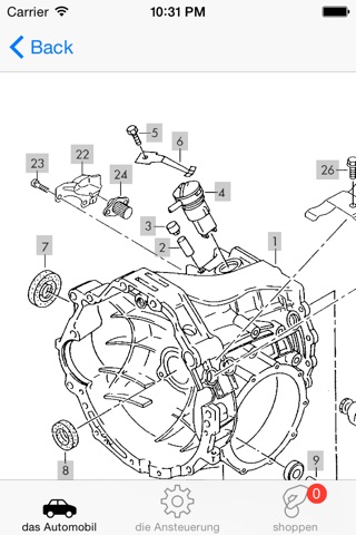 Parts and diagrams for Audi screenshot 3