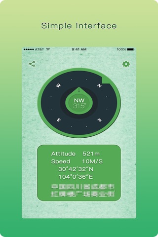 Real time altitude measuring instrument - display real-time speed, altitude, latitude, longitude, direction, the current location screenshot 2